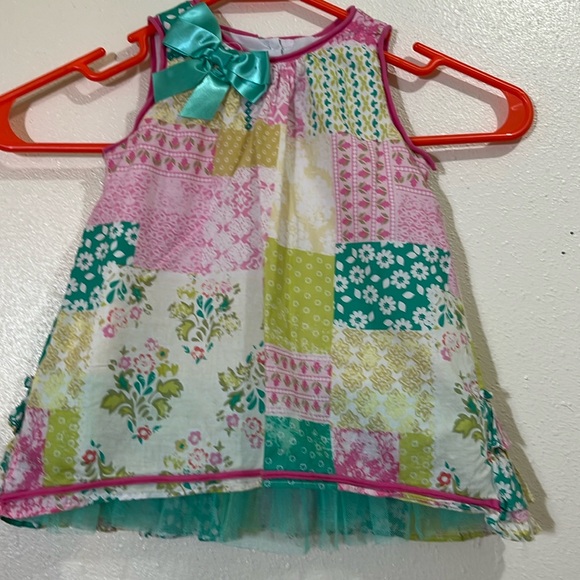 Counting Daisies child’s dress with net trim. Size 12 months. - Picture 1 of 9